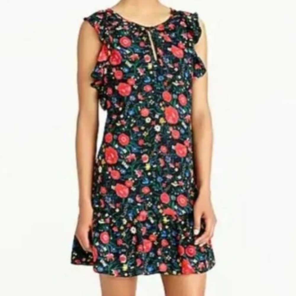 J. Crew Factory Floral Ruffle Dress